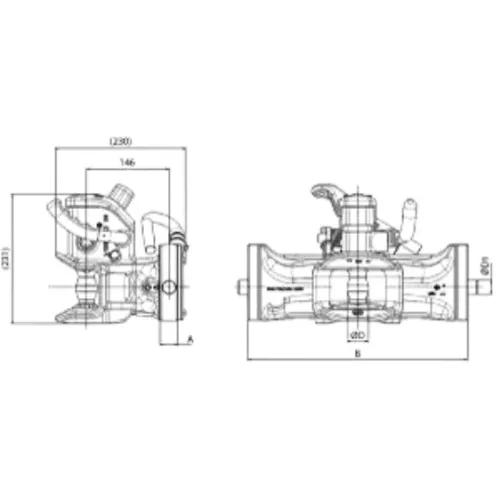 HS17001KU38 Sauermann Pótkocsi vonófej, zöld