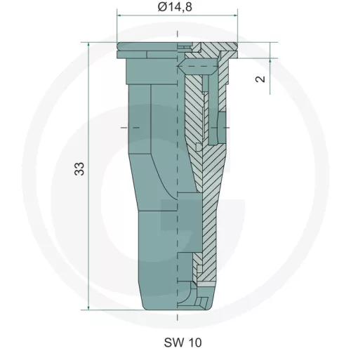 ID-120-04C Lechler ID3 120° kerámia légbeszívásos fúvóka