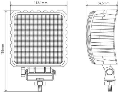 LA10047 Kramp Munkalámpa 48W, 3840Im, négyzet