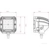 LA10092 KRAMP LED-es munkalámpa, 18 W, 1620 lm, négyzet, 10-30 V, 81x76x78 mm, fényvető