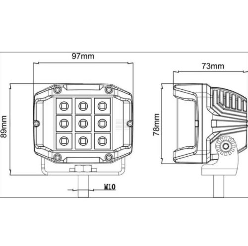 LA10094 Kramp Kombinált LED-es munkalámpa