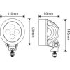 LA10416 KRAMP LED Munkalámpa 40 W 4500 lm - széles reflektor, cable csatlakozó