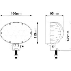 LA10432 KRAMP LED-es munkalámpa 65 W, 5200 lm, ovális