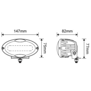 LA10439 KRAMP LED-es munkalámpa 30 W, 2400 lm, ovális