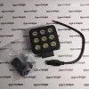 LA10833 KRAMP LED-es munkalámpa, 90 W, 6800 lm, négyszögletes, 12/24 V, fehér, 108x120,7x52,7 mm, Deutsch csatlakozós, reflektor, 18 LED-es