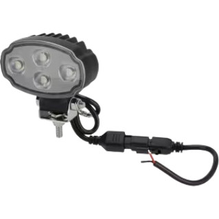 LA10906 KRAMP Munkalámpa LED, 20W, 3000lm, ovális, fehér, 100x54x93mm,Deutsch 2-pin, flood