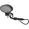 LA10906 KRAMP Munkalámpa LED, 20W, 3000lm, ovális, fehér, 100x54x93mm,Deutsch 2-pin, flood