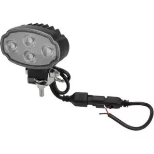 LA10906 KRAMP Munkalámpa LED, 20W, 3000lm, ovális, fehér, 100x54x93mm,Deutsch 2-pin, flood