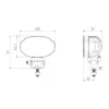 LA10906 KRAMP Munkalámpa LED, 20W, 3000lm, ovális, fehér, 100x54x93mm,Deutsch 2-pin, flood