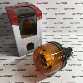   LA20090 KRAMP LED-es forgóvillogó, 20 W, 12-24 V, borostyánsárga, rugalmas rudas rögzítés, Ø 126 mm x 201 mm