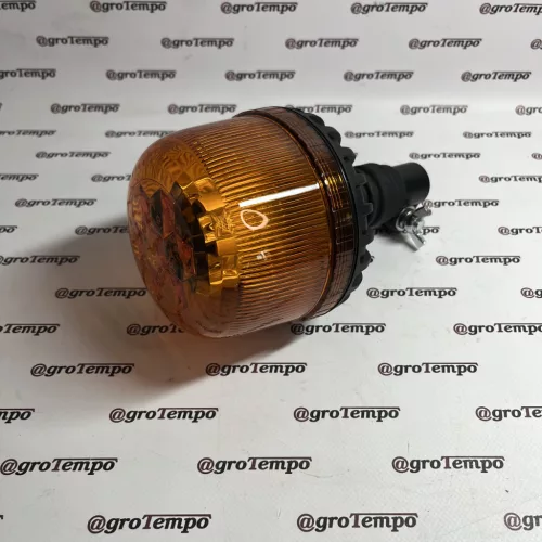 LA20090 KRAMP LED-es forgóvillogó, 20 W, 12-24 V, borostyánsárga, rugalmas rudas rögzítés, Ø 126 mm x 201 mm
