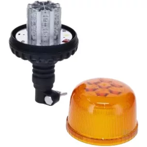 LA20090 KRAMP LED-es forgóvillogó, 20 W, 12-24 V, borostyánsárga, rugalmas rudas rögzítés, Ø 126 mm x 201 mm