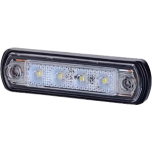 LA35056 Gopart Szélességjelző LED lámpa, 0,5/1 W, téglalap, 12/24 V, fehér, 4 LED-es, 82x31x15 mm