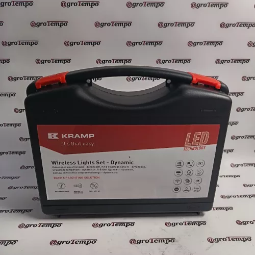 LA60035 KRAMP Vezeték nélküli hátsó lámpa készlet, négyzet, 12V, Li-ion, mágneses, 110x103x7-tűs