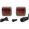 LA60035 KRAMP Vezeték nélküli hátsó lámpa készlet, négyzet, 12V, Li-ion, mágneses, 110x103x7-tűs