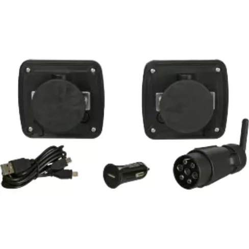 LA60035 KRAMP Vezeték nélküli hátsó lámpa készlet, négyzet, 12V, Li-ion, mágneses, 110x103x7-tűs