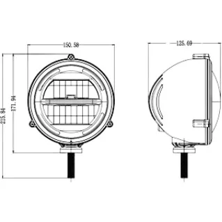 LA80045 KRAMP LED-es fényszóró, kerek, 10-30 V, felcsavarozható, Ø 150 mm