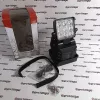 LA8333 KRAMP Fogantyú munkalámpa LED újratölthető, fehér/narancs, 9 nagy teljesítményű LED, fali tartóval