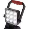 LA8333 KRAMP Fogantyú munkalámpa LED újratölthető, fehér/narancs, 9 nagy teljesítményű LED, fali tartóval
