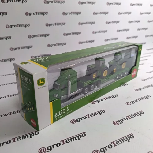 MCU183700000 John Deere teherautó 2 traktorral (1:87)