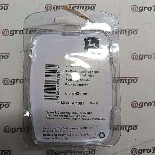 MCXFA1081 John Deere Rögzítőcsap körte alakú füllel - 8,8 x 42 mm 5db