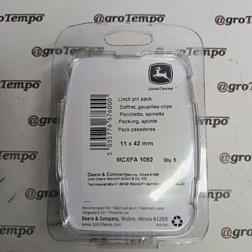 MCXFA1082 John Deere Rögzítőcsap körte alakú füllel - 10,5 x 42 mm 5db