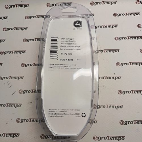 MCXFA1392 John Deere 2 db tengelyrögzítő csap 11 mm x 89 mm