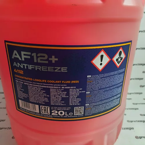 MN4112-20 MANNOL AF12+ Antifreeze - Fagyállókoncentrátum - 20 liter