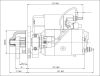 PE_M100R2016SE Önindító 12V, 4kW, 10 fogas CW