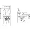 TS23000KR KRAMP PVC ülés mechan. rugózású