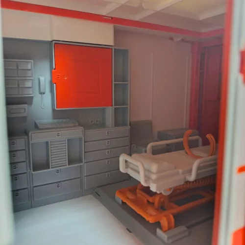 U02676 BRUDER MB Sprinter mentőautó sofőrrel, fény- és hang modullal