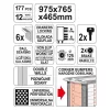 YT-5530 YATO szerszámkocsi szerszámokkal 177 részes