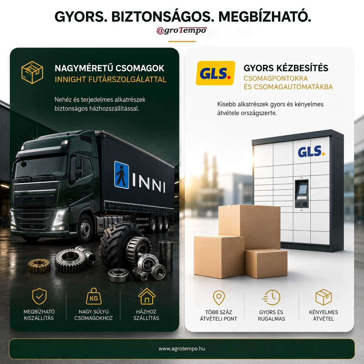 Még gyorsabb és rugalmasabb kiszállítás: Megérkezett a GLS és az Innight az Agrotempóhoz!