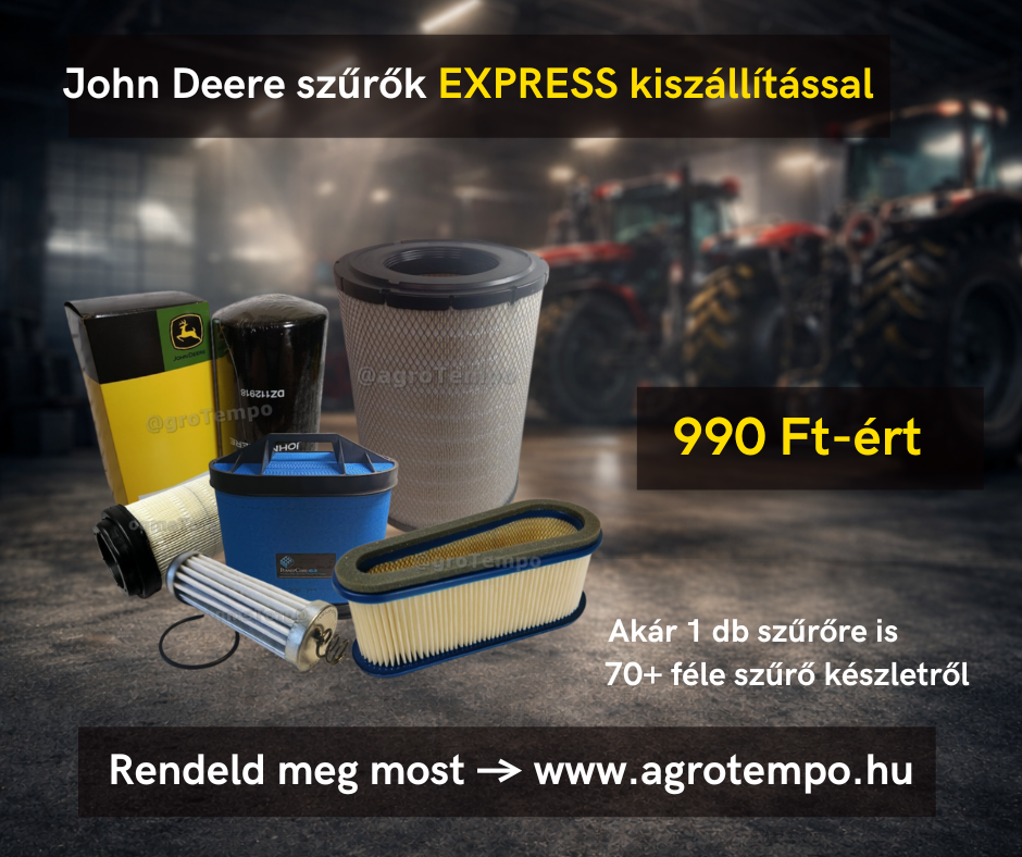 John Deere szűrők express kiszállítással 990 Ft-ért